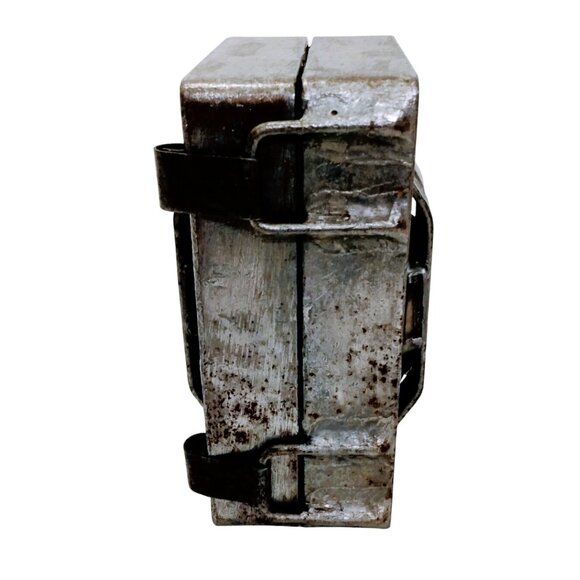 Antique Industrial Hinged Metal-Large Chocolate Single Egg Mold-1930's - Picture 11 of 12